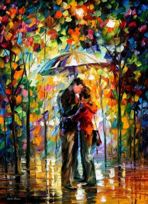 KISS IN THE PARK  oil painting on canvas