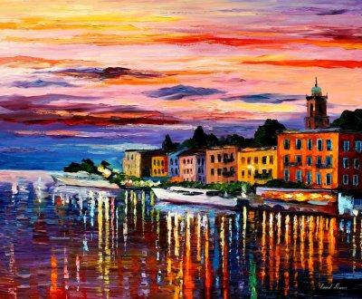 LAKE COMO  BELLAGIO  oil painting on canvas