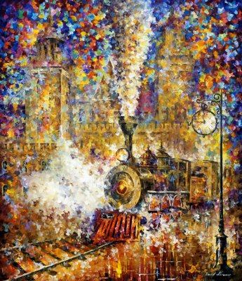 LAST TRAIN  oil painting on canvas