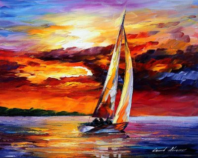 LONG SAIL  oil painting on canvas