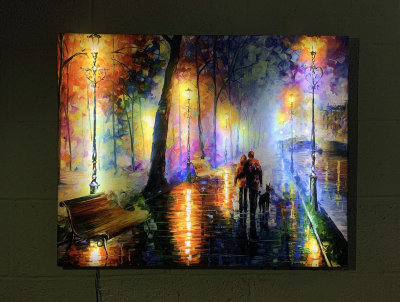 MELODY OF THE NIGHT - Canvas Print With Led Lights Gallery Wrapped And Ready To Hang