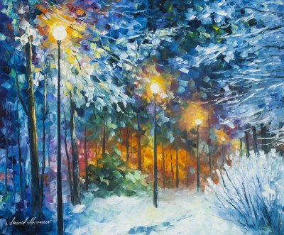 MIDNIGHT SNOW SONGS  oil painting on canvas