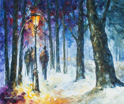 MILKY SNOW  Original Oil Painting On Canvas By Leonid Afremov