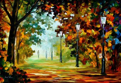 MORNING LIGHT IN THE PARK  oil painting on canvas