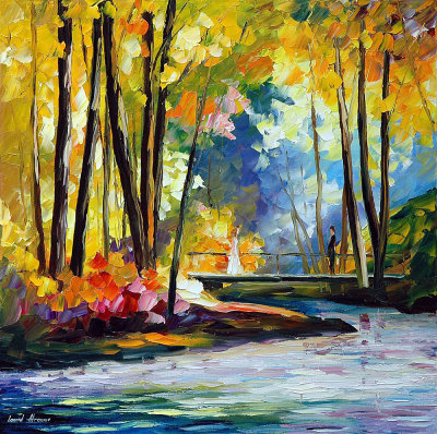 MORNING STREAM  oil painting on canvas