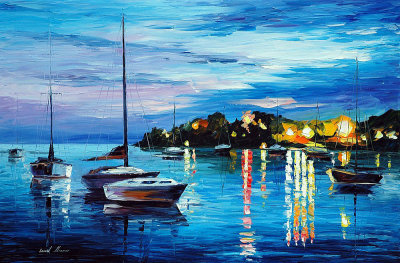 MYSTERY OF THE NIGHT SEA  oil painting on canvas