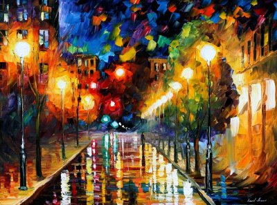 NIGHT BOULEVARD  oil painting on canvas