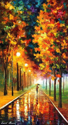 NIGHT LIGHT OF AUTUMN  oil painting on canvas