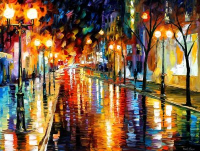 NIGHT PERSPECTIVE  oil painting on canvas
