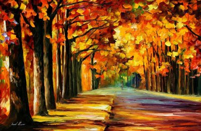 OAK ALLEY  PALETTE KNIFE Oil Painting On Canvas By Leonid Afremov