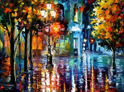 OLD STREETS  oil painting on canvas