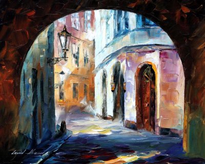 OLD TOWN  oil painting on canvas