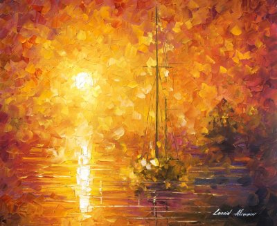 ORANGE FOG  oil painting on canvas