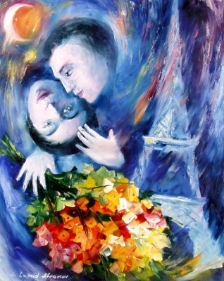PARIS LOVE oil painting on canvas