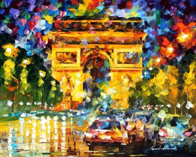 Paris Triumph Arch  oil painting on canvas