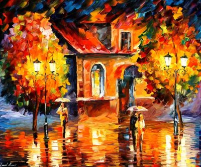 RAIN IMPRESSION  oil painting on canvas