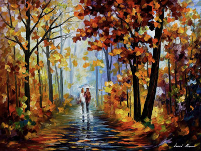 RAIN IN THE WOODS  oil painting on canvas
