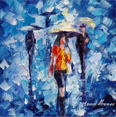 RAIN WOMEN  oil painting on canvas