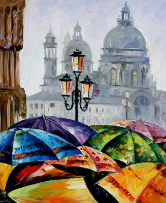 RAINY DAY IN VENICE  oil painting on canvas