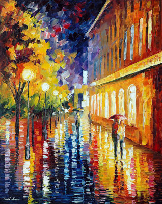 RAINY PATH  oil painting on canvas