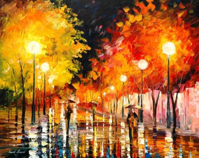 RAINY NIGHT  oil painting on canvas