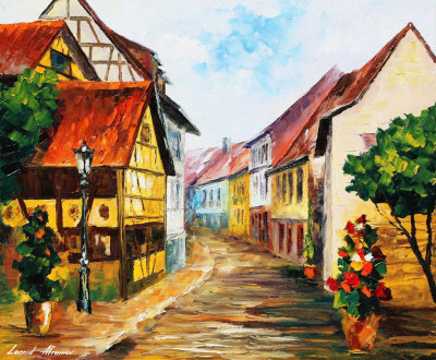 RED-ROOF  oil painting on canvas