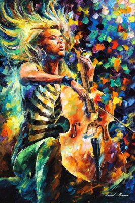 RHAPSODY  PALETTE KNIFE Oil Painting On Canvas By Leonid Afremov