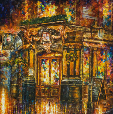 SALISBURY CAFE IN LONDON  oil painting on canvas