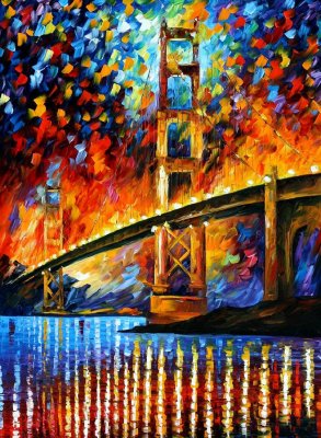 SAN FRANCISCO - GOLDEN GATE BRIDGE 36x48 (90cm x 120cm)  oil painting on canvas