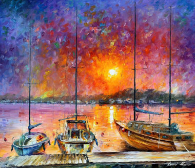 SHIPS OF FREEDOM - 54x40 (135cm x 100cm)  oil painting on canvas