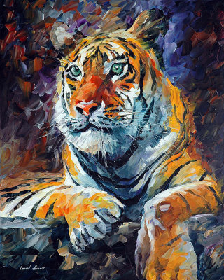 SIBERIAN TIGER  oil painting on canvas