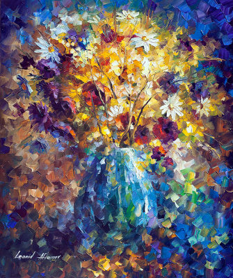 SIMPLE FLOWERS  oil painting on canvas