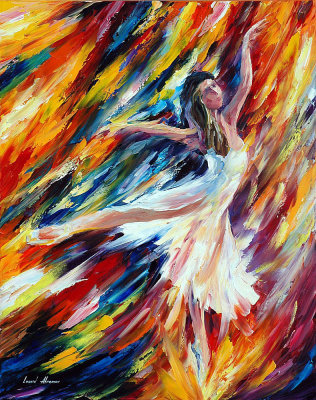 SOUL FLIGHT  PALETTE KNIFE Oil Painting On Canvas By Leonid Afremov