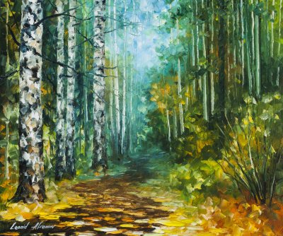 SPRING BIRCHES  oil painting on canvas