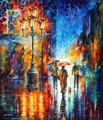 STRONG AUTUMN RAIN  oil painting on canvas