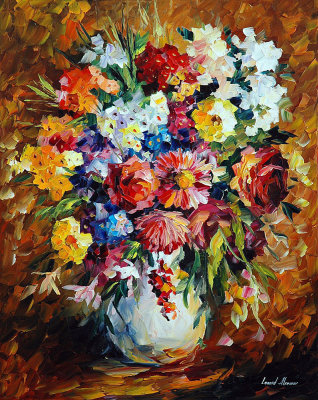 SUMMER MOOD  PALETTE KNIFE Oil Painting On Canvas By Leonid Afremov