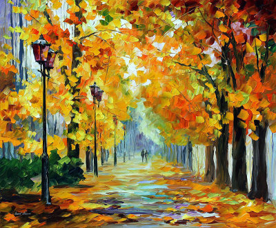 SUNNY YELLOW OCTOBER  oil painting on canvas