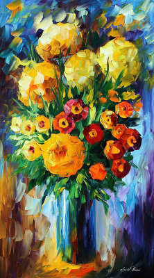 SURPRISE  PALETTE KNIFE Oil Painting On Canvas By Leonid Afremov