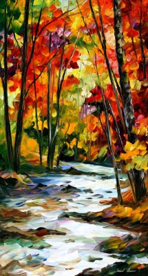 SWIRLING STREAM  oil painting on canvas