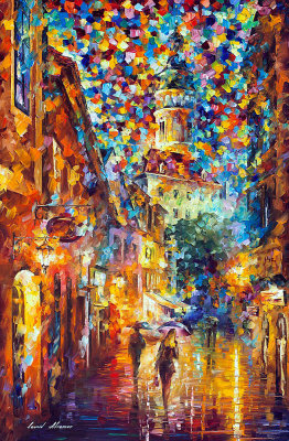 THE CONFETTI OF THE CITY  Original Oil Painting On Canvas By Leonid Afremov