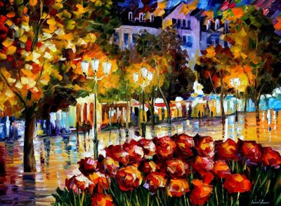 THE FLOWERS OF LUXEMBOURG  oil painting on canvas