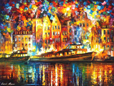 THE HARBOR OF COPENHAGEN oil painting on canvas
