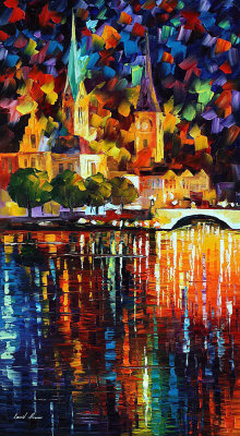 THE LIGHT OF HISTORY  PALETTE KNIFE Oil Painting On Canvas By Leonid Afremov