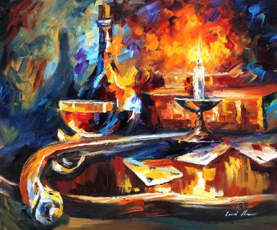 THE LAST GAME  PALETTE KNIFE Oil Painting On Canvas By Leonid Afremov