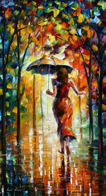 THE LOVE FLIGHT  PALETTE KNIFE Oil Painting On Canvas By Leonid Afremov