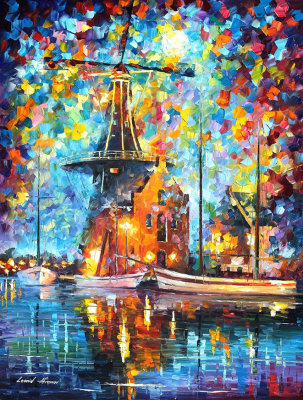 THE MILL OF AMSTERDAM  oil painting on canvas