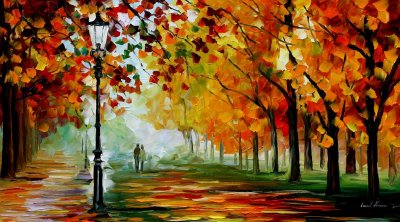 THE SEASON OF ORANGE LEAFS  oil painting on canvas