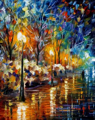 THE WARM LIGHT OF THE WINTER  oil painting on canvas