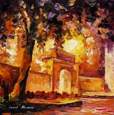 THICK OAK  PALETTE KNIFE Oil Painting On Canvas By Leonid Afremov