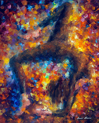 TWISTED DANCE  PALETTE KNIFE Oil Painting On Canvas By Leonid Afremov